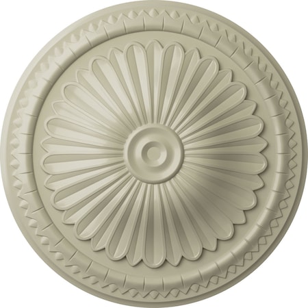 Ekena Millwork Alexa Ceiling Medallion (Fits Canopies up to 3"), Hand-Painted Clear Yellow, 15"OD x 1 3/4"P CM14AXCYF